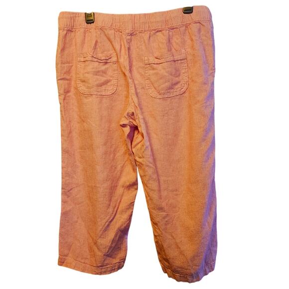 Da-sh linen blend striped pull on capri pants - Picture 2 of 5